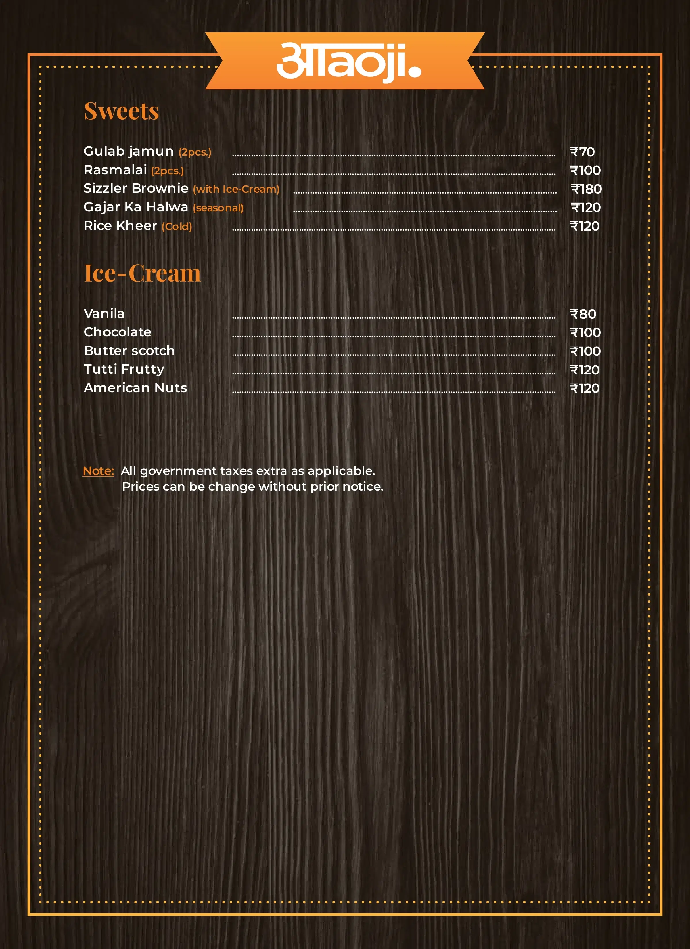 Explore Our Menu